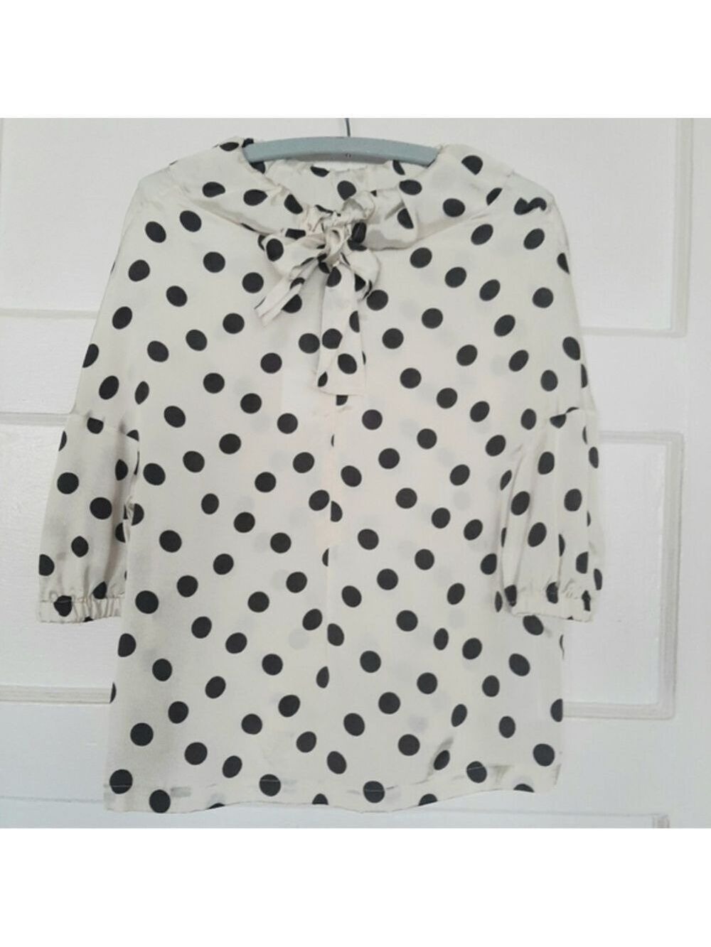 Hache Camicia Drop Shoulder Tie Neck Silk Blouse Tessuto
